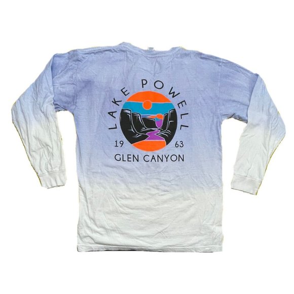 Lake Powell Glen Canyon Ombre Long Sleeve Sunset T Shirt EUC - Picture 4 of 4